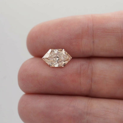 2.73ct Hexagon Long Brilliant Cut C2 VS1