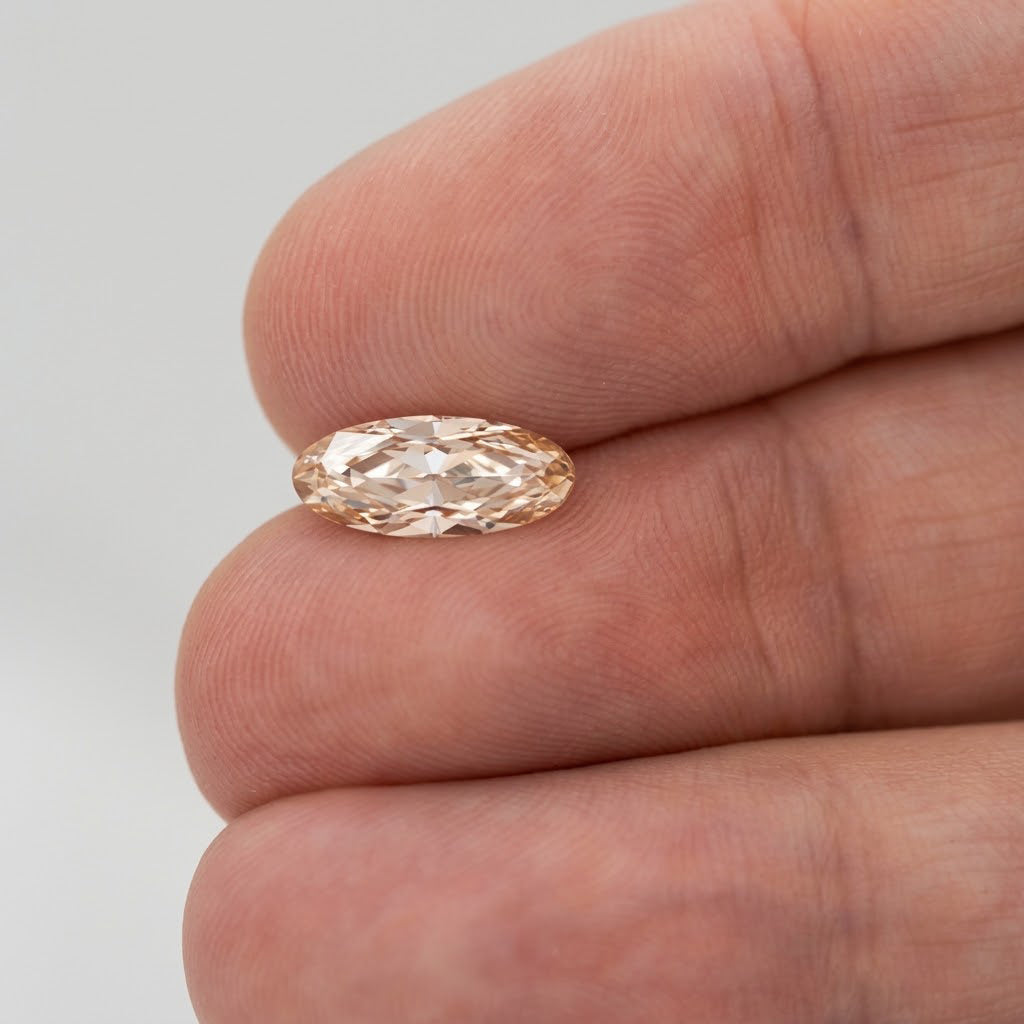 1.66ct Moval Old Mine Cut C2 VS1