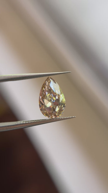 2.79ct Pear Old Mine Cut VS1 C3