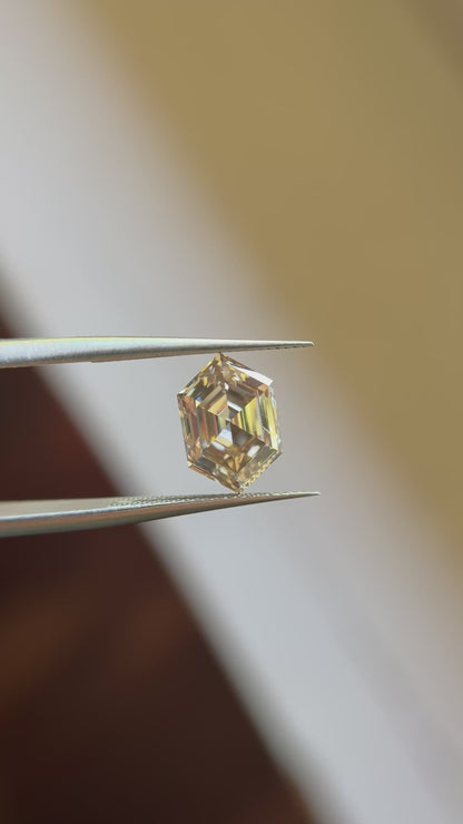 3.13ct Hexagon Stepcut Cut VS C2
