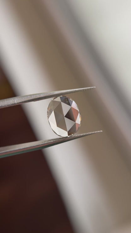 2.14ct Oval Rosecut Cut C2 (Grey Brown) VS1