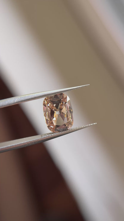3.05ct Cushion Long Old Mine Cut C3 VS1
