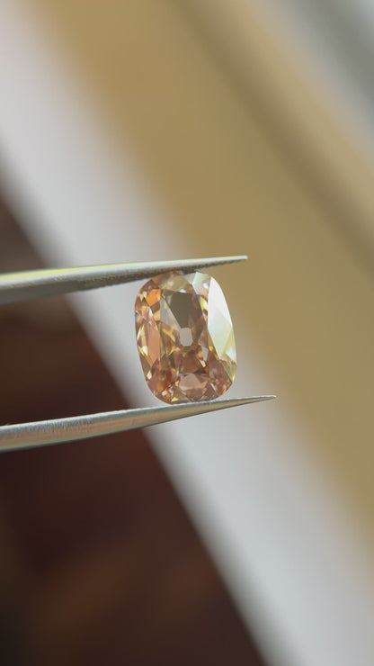 5.10ct Cushion Long Old Mine Cut VS C3