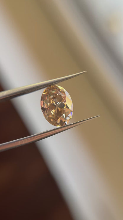 3.88ct Oval Old Mine Cut C3 (Fancy Brown) VS1