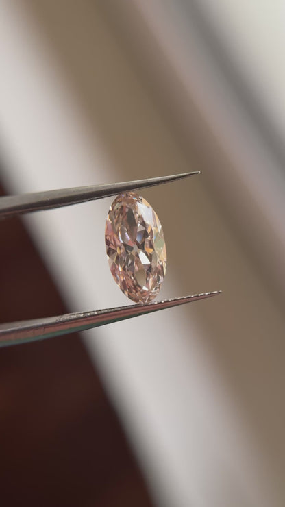 2.23ct Moval Old Mine Cut C3 VS1