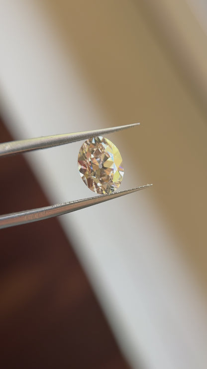 2.74ct Oval Old Mine Cut C2 VS1