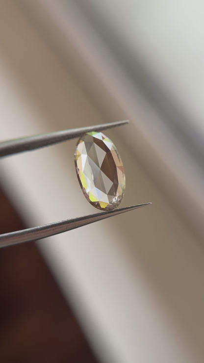 2.22ct Oval Rosecut Cut C3 VS