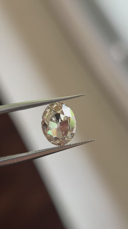 3.45ct Oval Old Mine Cut VS C2