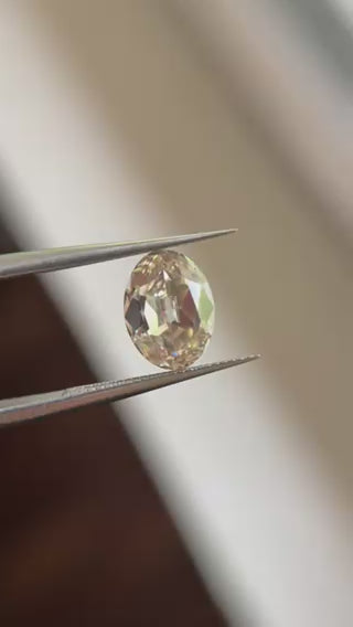 3.06ct Oval Old Mine Cut VS2 C2